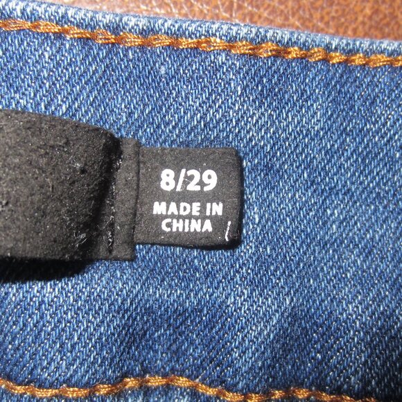 TAHARI Women's Jeans Size 8/29 High-rise Slim Straight Stretch Button Front - Picture 10 of 11